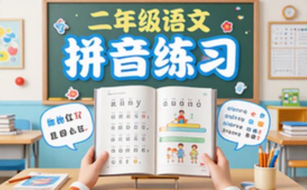 二年级语文看拼音写词语专项练习素材学生学习资料