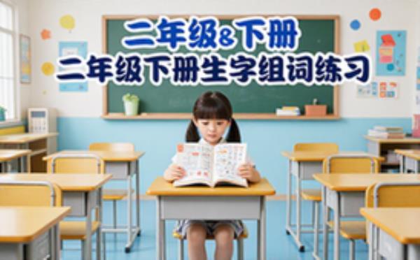 二年级下册生字组词专项练习资料-适小学生-配套课本词组