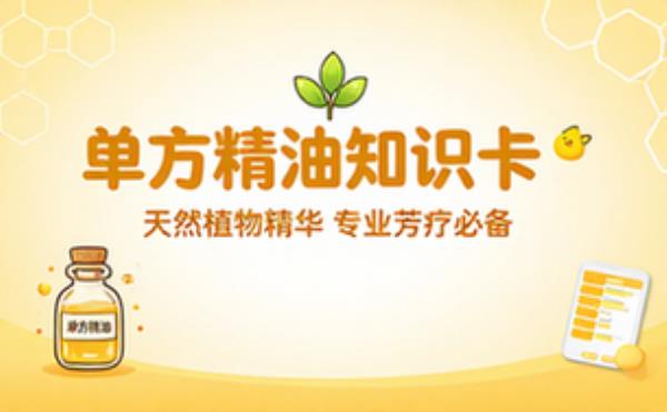 单方精油知识卡结构模板