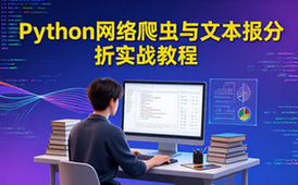 Python网络爬虫与文本数据分析实战教程-开发者-含配套素材资源