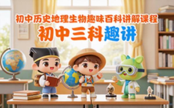 乐乐课堂初中三科课程-初中生-趣味百科讲解资料