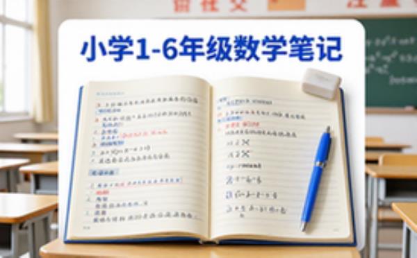 小学1-6年级下册数学课堂笔记手写版学习资料