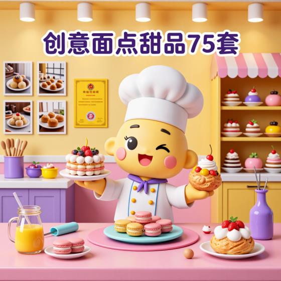 创意面点工作室甜品资料75套适用烘焙从业者电子文档