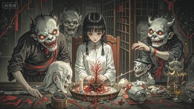 半夜窗前鬼影晃，炕头惊现怪人形，吓得我不敢睁眼！