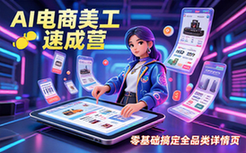 AI电商美工速成营-零基础人群-电商美工学习-详情页速成资料