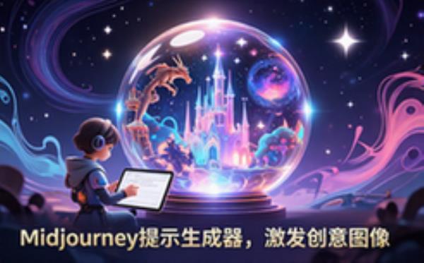Midjourney提示生成器创意图像激发资料适用于设计师