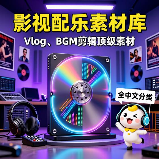 影视配乐素材库-创作者必备-全中文分类-剪辑顶级素材-40GB资料