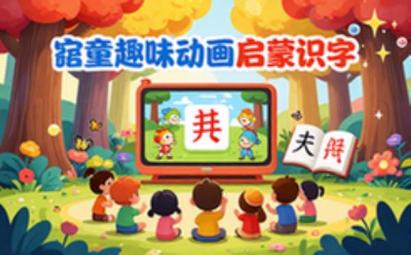 孩童汉字启蒙动画-低龄小朋友幼小衔接识字趣味动画资料
