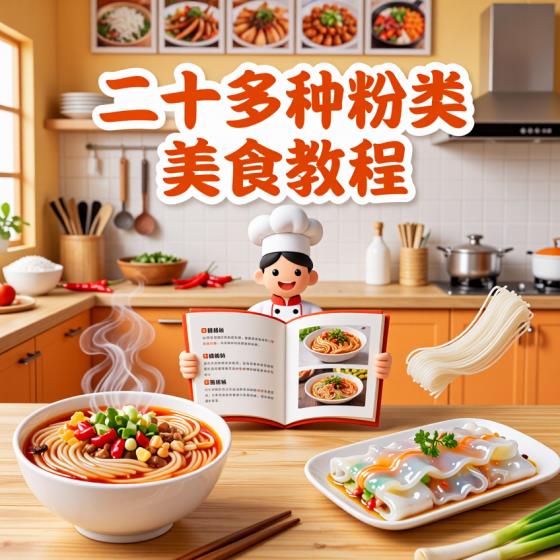 美食制作教程合集-餐饮从业者-二十多种粉类美食-学做技巧-电子资料