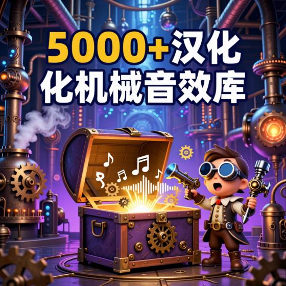 蒸汽朋克游戏音效库-游戏开发者-超5000汉化机械齿轮音效合集