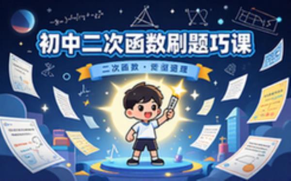 初中二次函数刷题课程-初中生-题型梳理答题技巧讲解-视频课