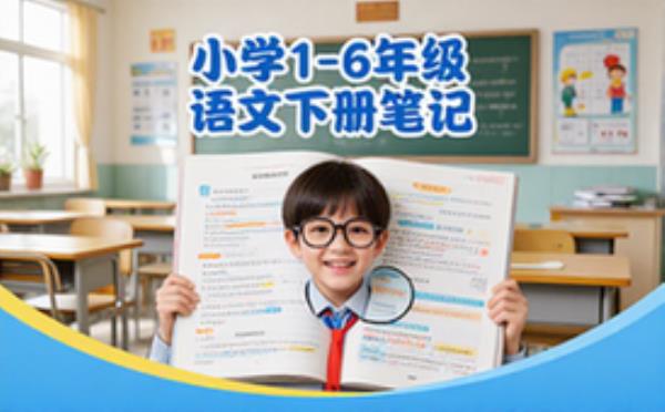 小学1-6年级下册语文新版教材课堂笔记汇总重点资料