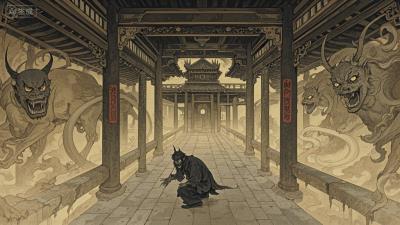 深夜独行，鞋带松了，竟从腿间看见诡异红鞋