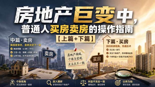 付费文章：房地产巨变中，普通人买房卖房的操作指南【上篇下篇】