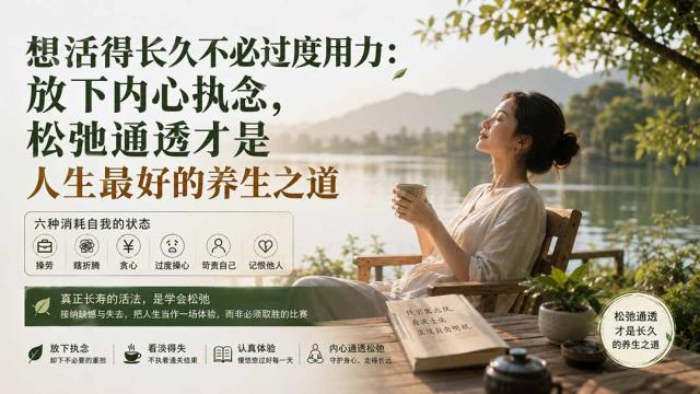 付费文章：想活得长久不必过度用力：放下内心执念，松弛通透才是人生最好的养生之道