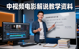 中视频电影解说剪辑教学-新手适用-全流程内容-账号打造选剧文案资料