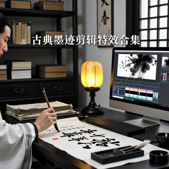 古典墨迹水墨后期剪辑特效合集-剪辑师适用-特效素材包