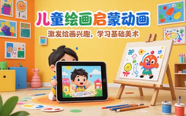 儿童绘画启蒙趣味动画短片激发兴趣学基础美术