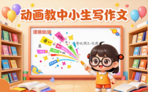 低龄学生适用趣味动画作文课程教基础作文写法