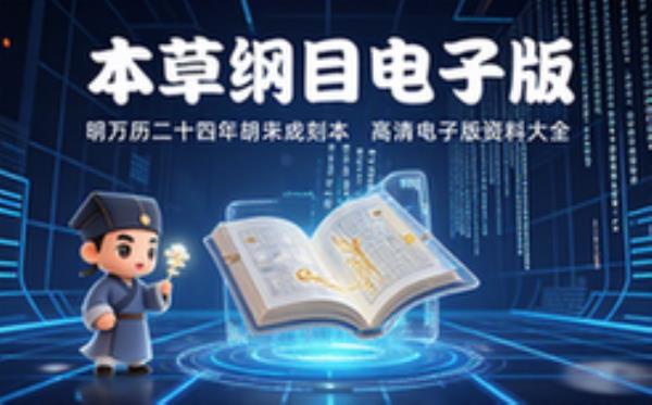本草纲目_明万历二十四年金陵胡成龙刻本 电子书籍读物电子版资料大全