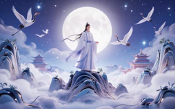 3D水墨国风修仙资料-创作者适用-含人物场景-淡雅意境素材包