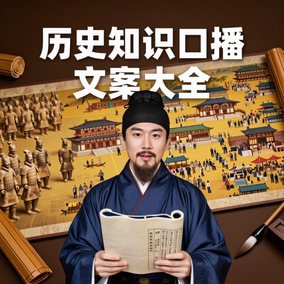 历史知识短视频口播文案大全-知识爱好者-丰富历史内容-实用文案-文档资料