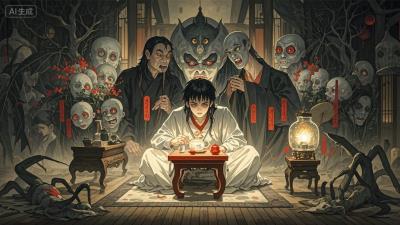 半夜客厅门口坐着个黑衣男人，爸妈却当没看见！