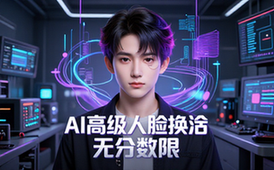 AI人脸换脸工具高级版适用换脸爱好者无次数限制自定义素材软件