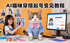 AI猫咪穿搭账号教程-新手适用-保姆级起号变现资料