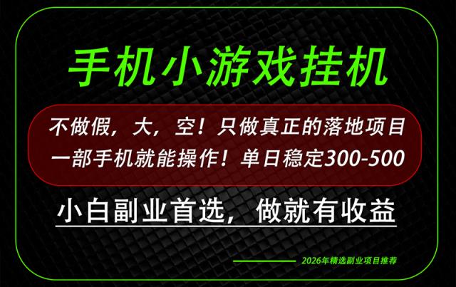 这才是真正可落地项目！每天十几分钟就够了，轻松日入500，长期稳定可做！