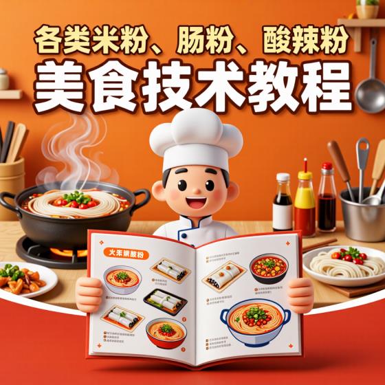 美食技术教程-餐饮从业者-各类米粉肠粉酸辣粉-含20多种做法-电子资料
