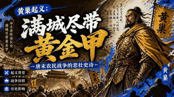 黄巢起义：满城尽带黄金甲，唐末农民战争的悲壮史诗