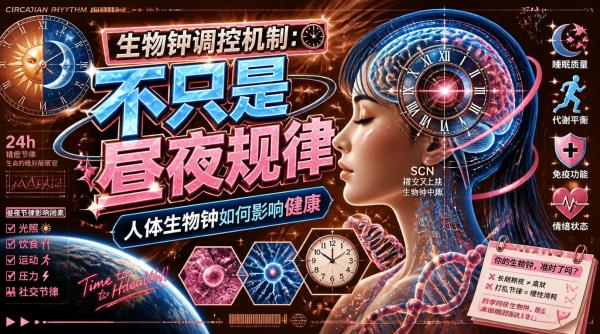 生物钟调控机制：不只是昼夜规律，人体生物钟如何影响健康