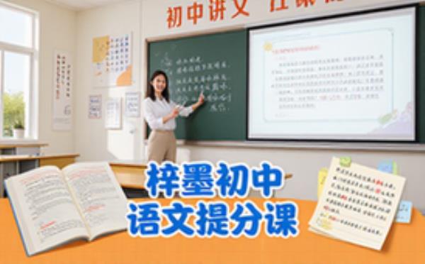 初中语文梓墨提分课含作文文言技巧讲解系列课