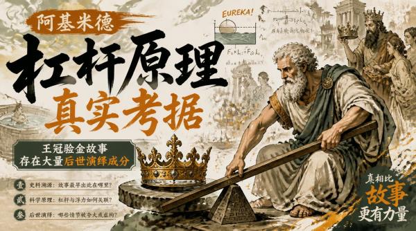 阿基米德杠杆原理真实考据：王冠验金故事存在大量后世演绎成分