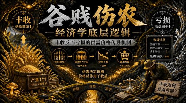 谷贱伤农经济学底层逻辑，丰收反而亏损的供需价格传导机制