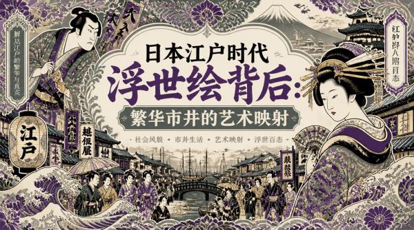 日本江户时代浮世绘背后：繁华市井的艺术映射，展现日本的社会风貌