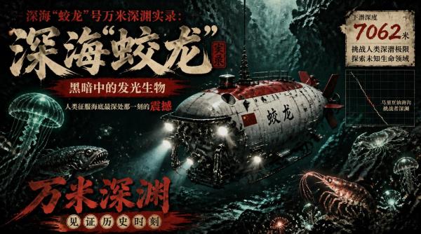 深海“蛟龙”号万米深渊实录：黑暗中的发光生物，人类征服海底最深处那一刻的震撼