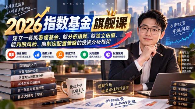 2026指数基金旗舰课｜建立一套能看懂基金、能分析指数、能独立估值、能判断风险、能制定配置策略的投资分析框架