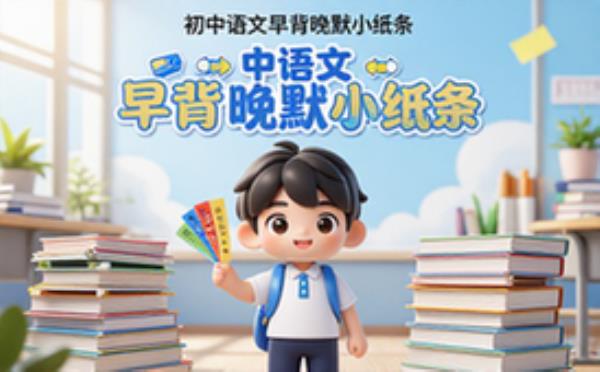 初中语文早背晚默资料七八九年级上册全套小纸条资源