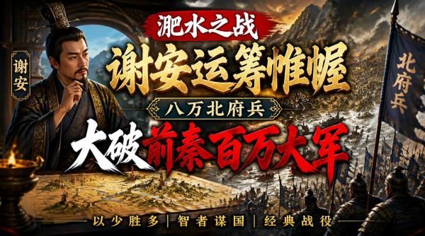 淝水之战谢安运筹帷幄，八万北府兵大破前秦百万大军