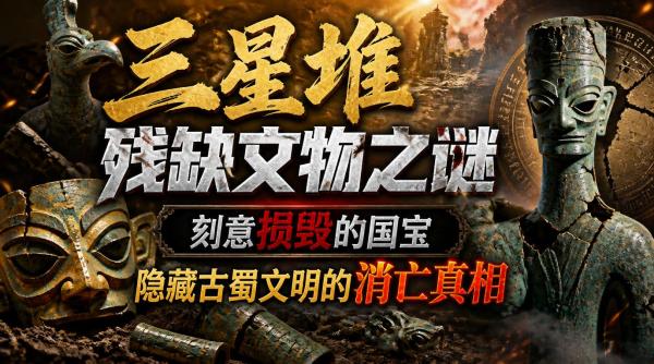 三星堆残缺文物之谜：刻意损毁的国宝，隐藏古蜀文明的消亡真相