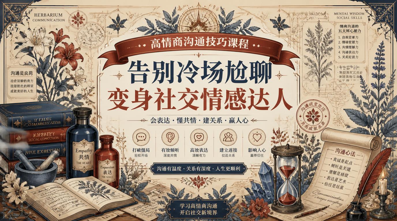 高情商沟通技巧课程 告别冷场尬聊变身社交情感达人