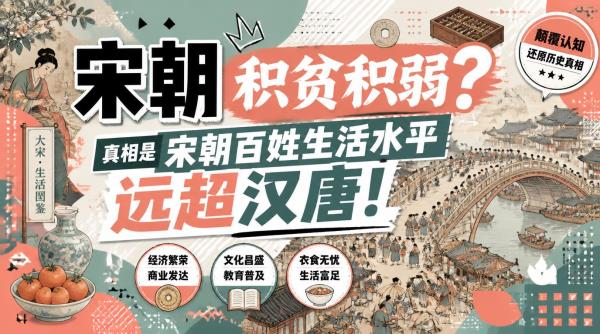 宋朝积贫积弱？真相是宋朝百姓生活水平远超汉唐