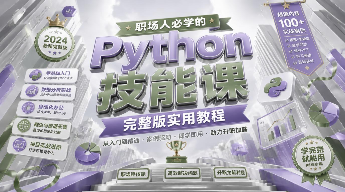 职场人必学的Python技能课完整版实用教程
