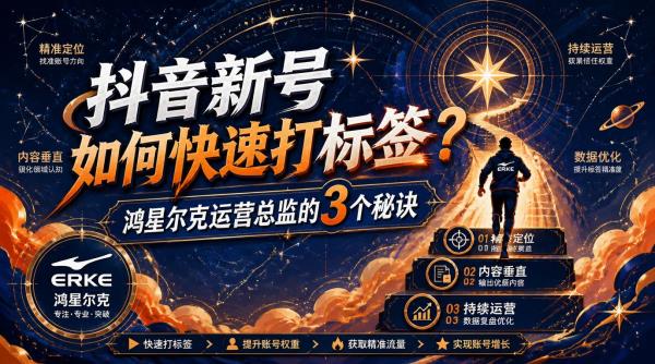 抖音新号如何快速打标签？鸿星尔克运营总监的3个秘诀