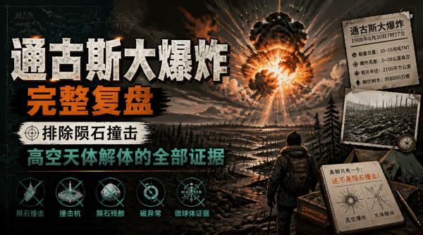 通古斯大爆炸完整复盘，排除陨石撞击，高空天体解体的全部证据