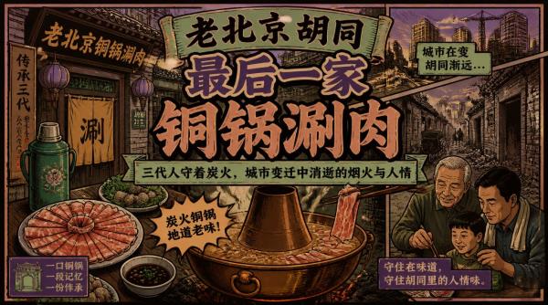 老北京胡同最后一家铜锅涮肉：三代人守着炭火，城市变迁中消逝的烟火与人情