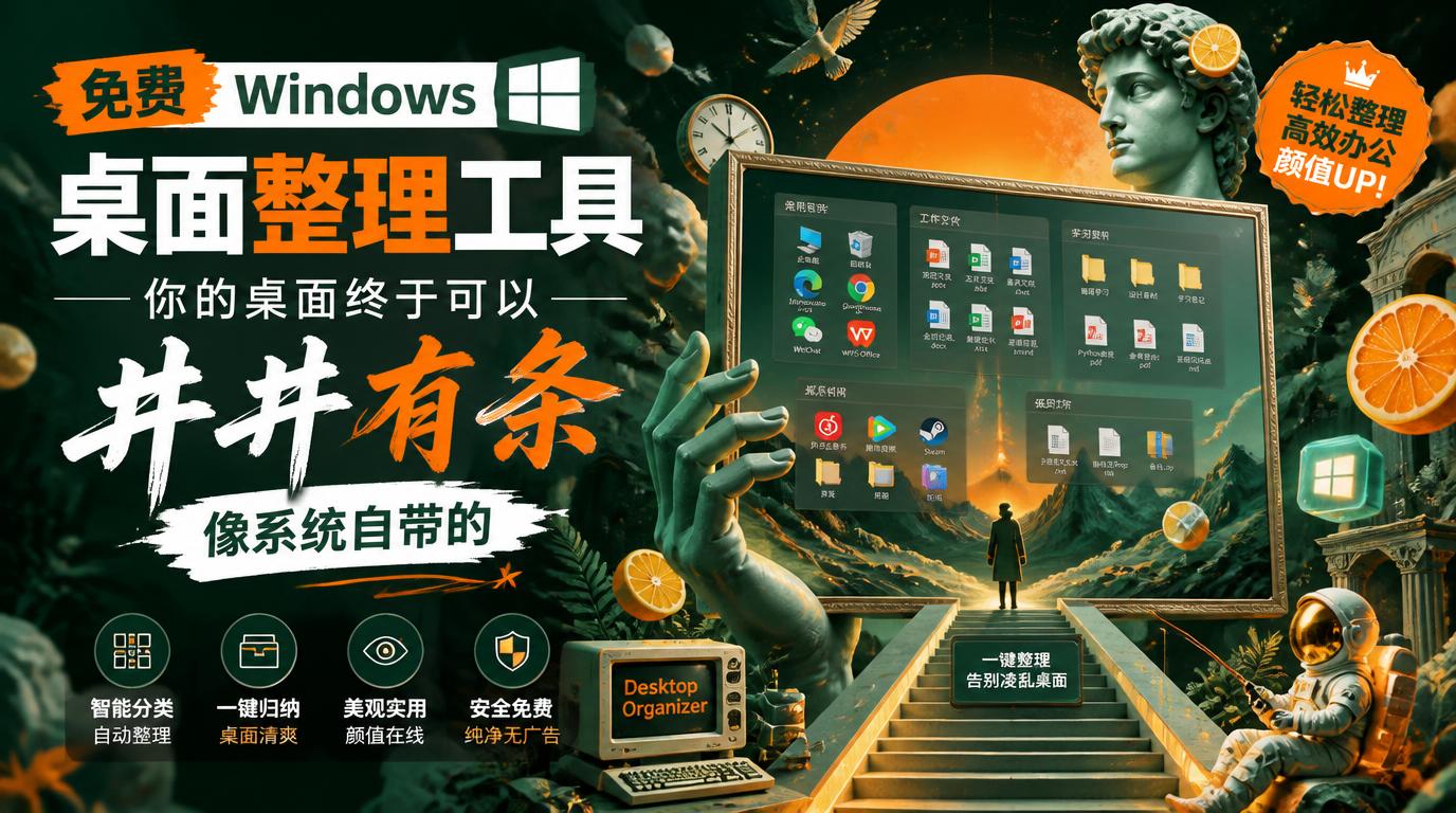 免费 Windows 桌面整理工具你的桌面终于可以井井有条像系统自带的