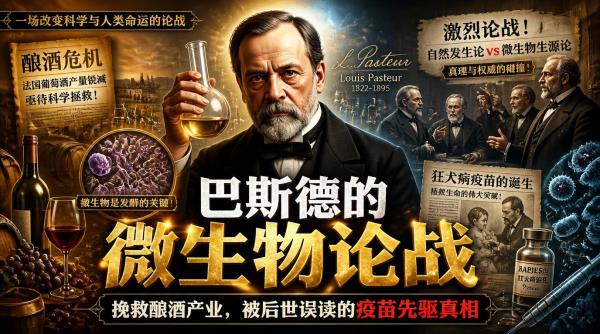 巴斯德的微生物论战：挽救酿酒产业，被后世误读的疫苗先驱真相